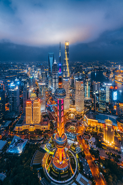 上海陆家嘴四件套超级夜景